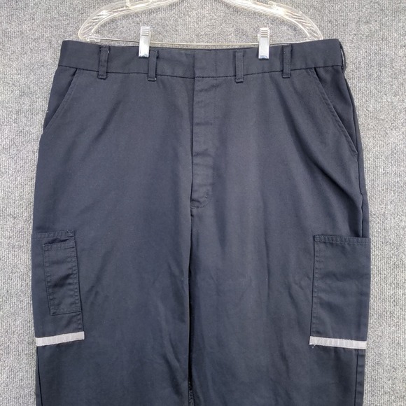 FedEx Stan Herman Men's Reflective Work Uniform Pants Blue Size 40Rx29 - Picture 7 of 11